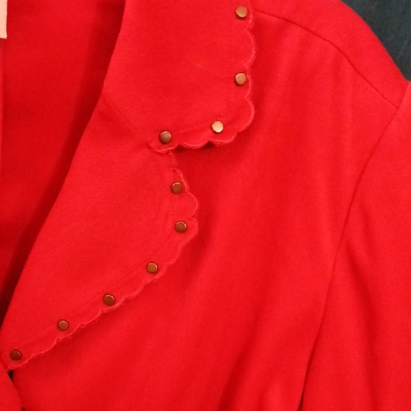 Requirements Bold Red Blazer - Picture 2 of 9